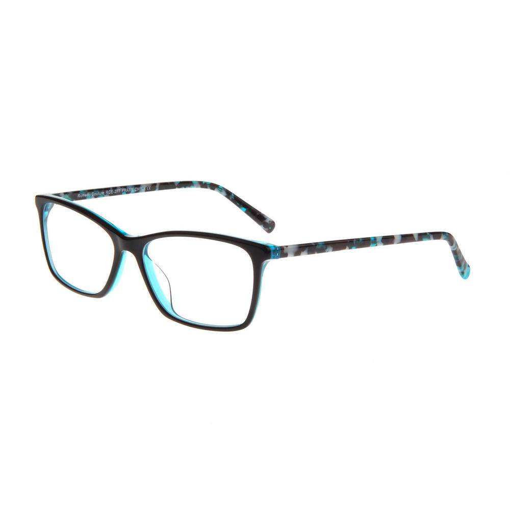 NEW RUNWAY COUTURE RCE 277 Black & Teal Eyeglasses 53mm with Runway Case